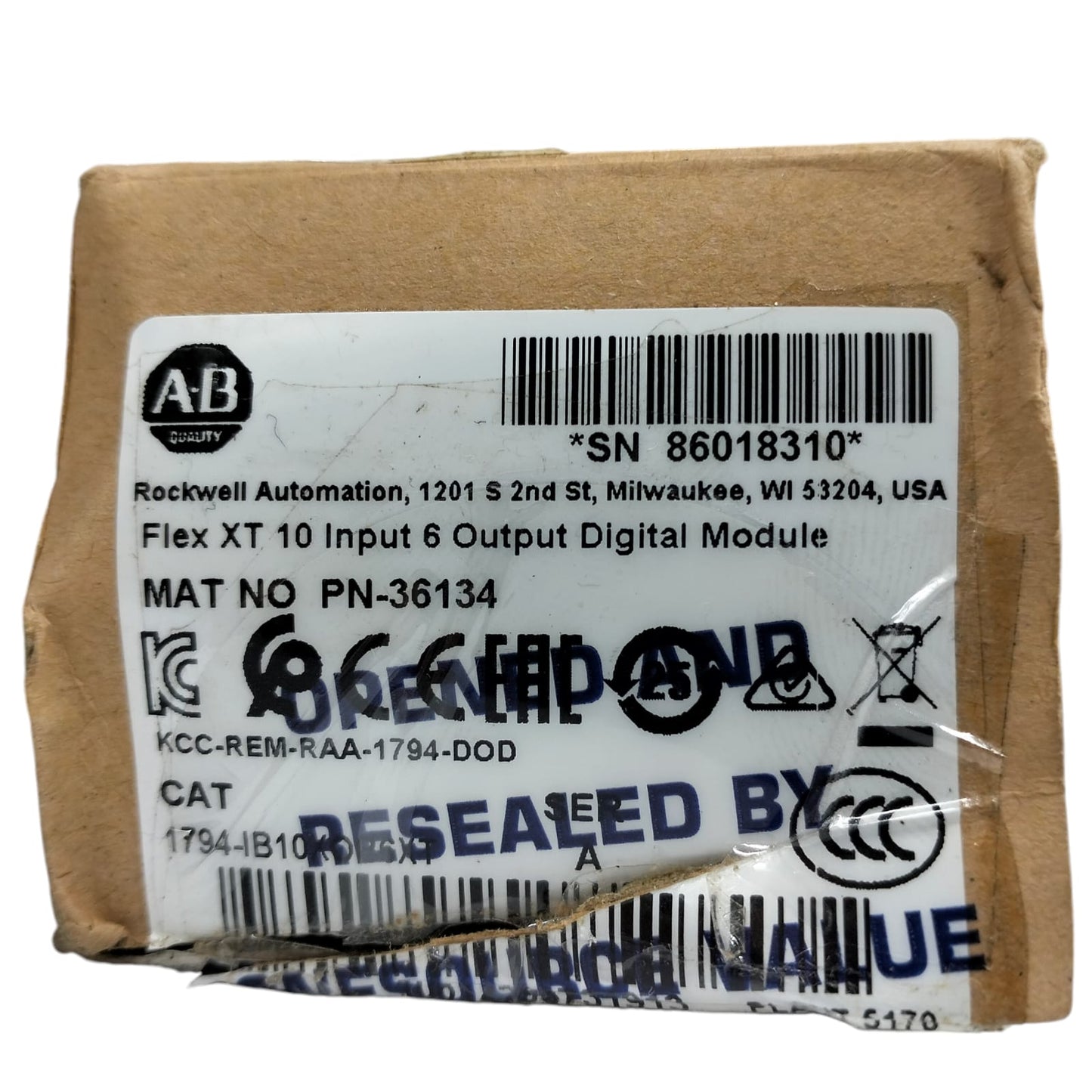 Allen Bradley 1794-ib10xob6xt