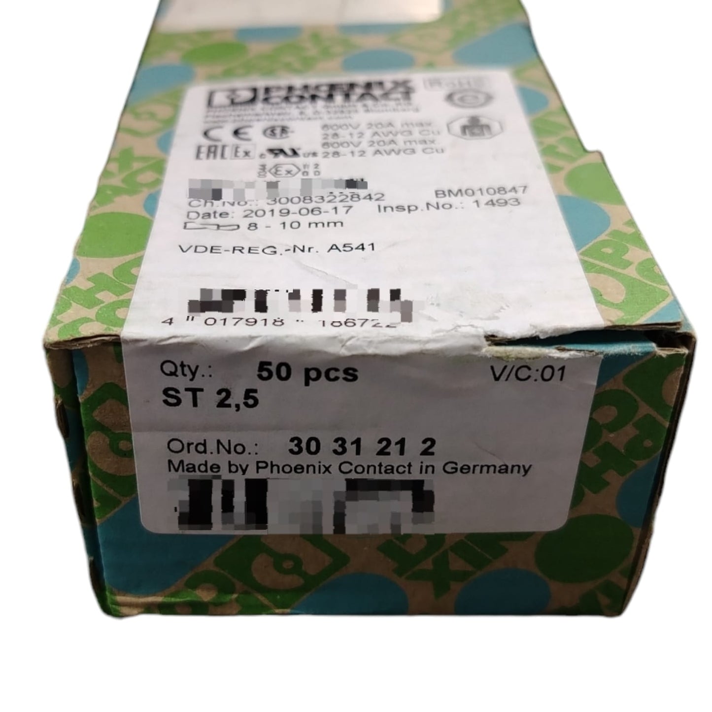 PHOENIX CONTACT ST 2,5 Clemas Caja con 50 piezas