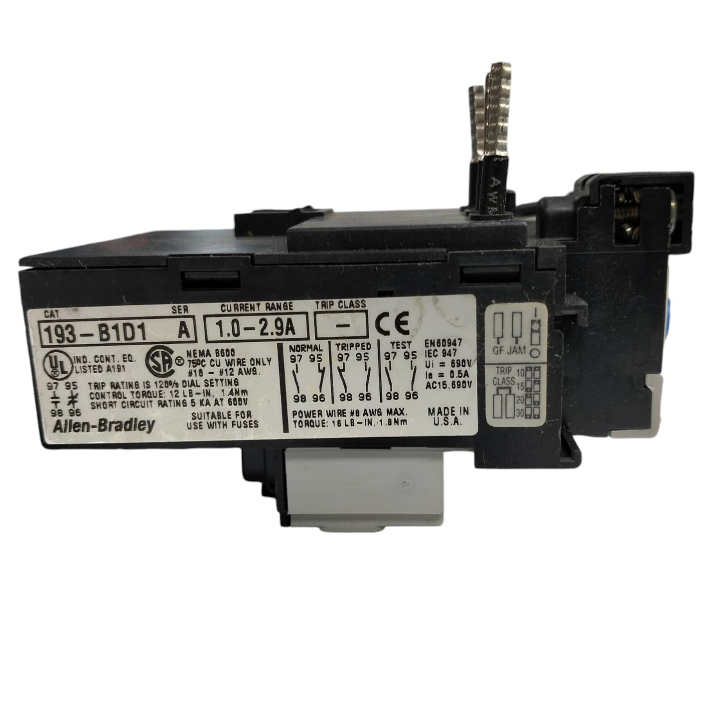 Allen Bradley 193-b1d1 Relevador