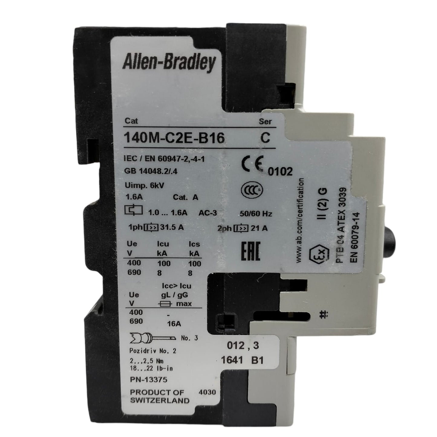 Allen Bradley 140m-c2e-b16 Guardamotor