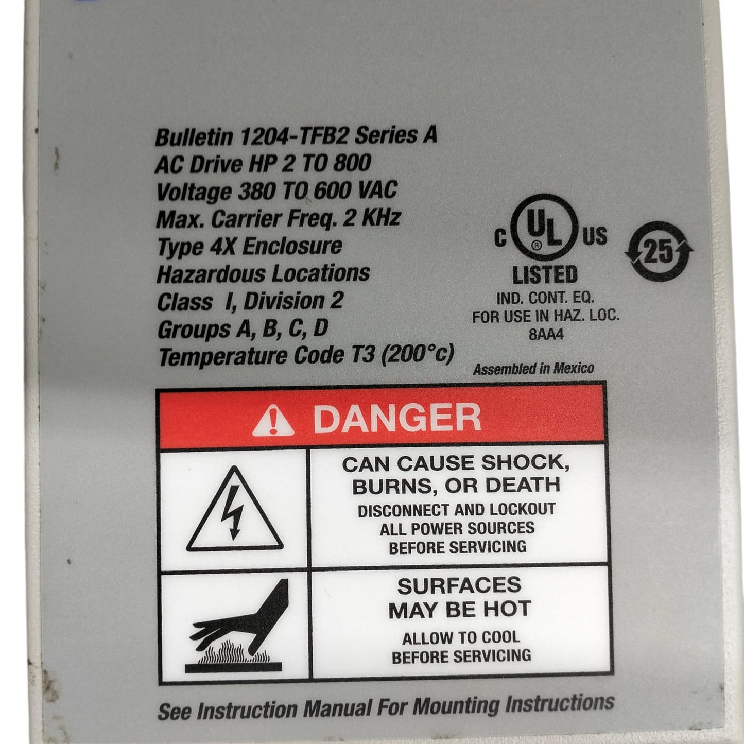 Allen Bradley 1204-tfb2 Servomotor