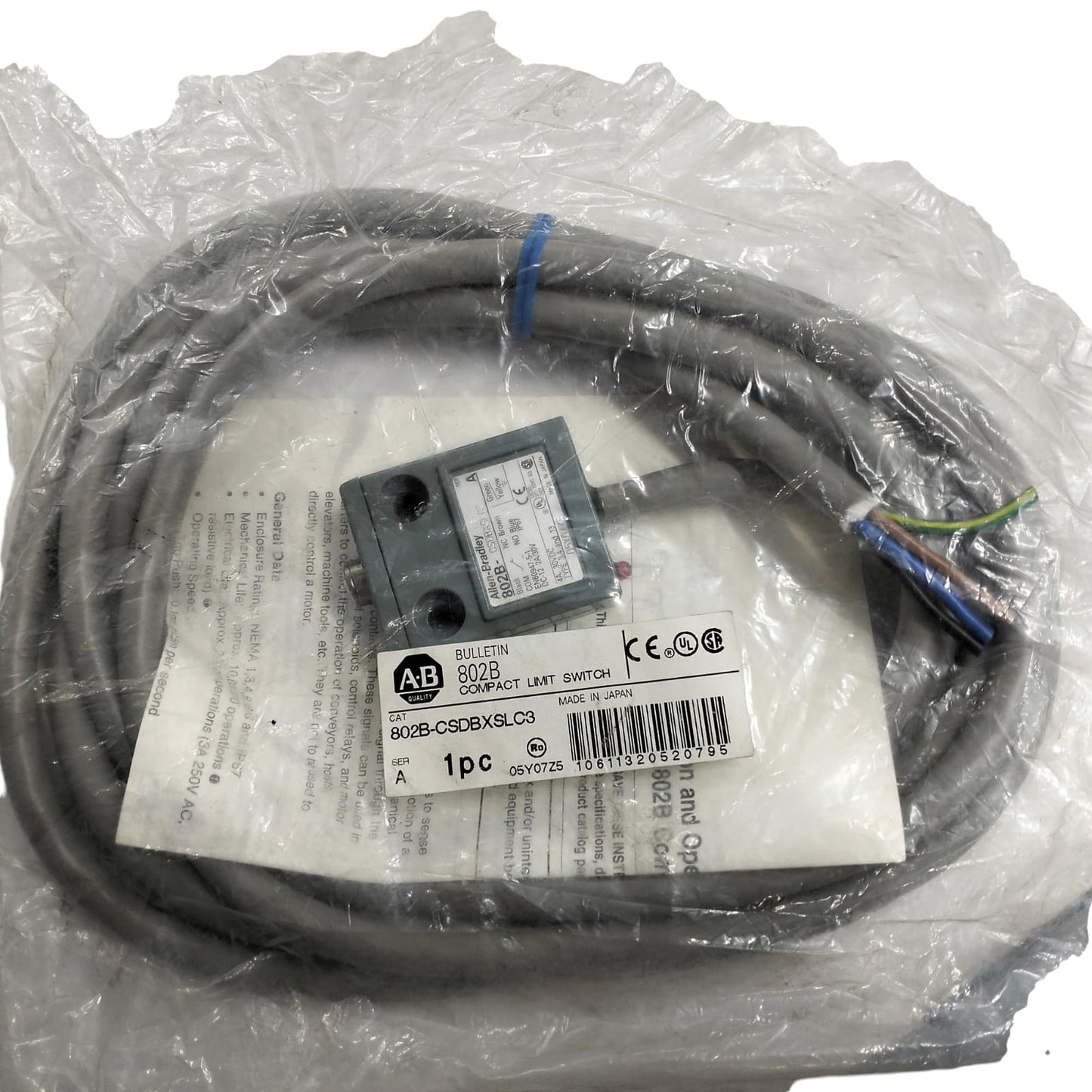 Allen Bradley 802b-csdbxslc3 Interruptor con cable