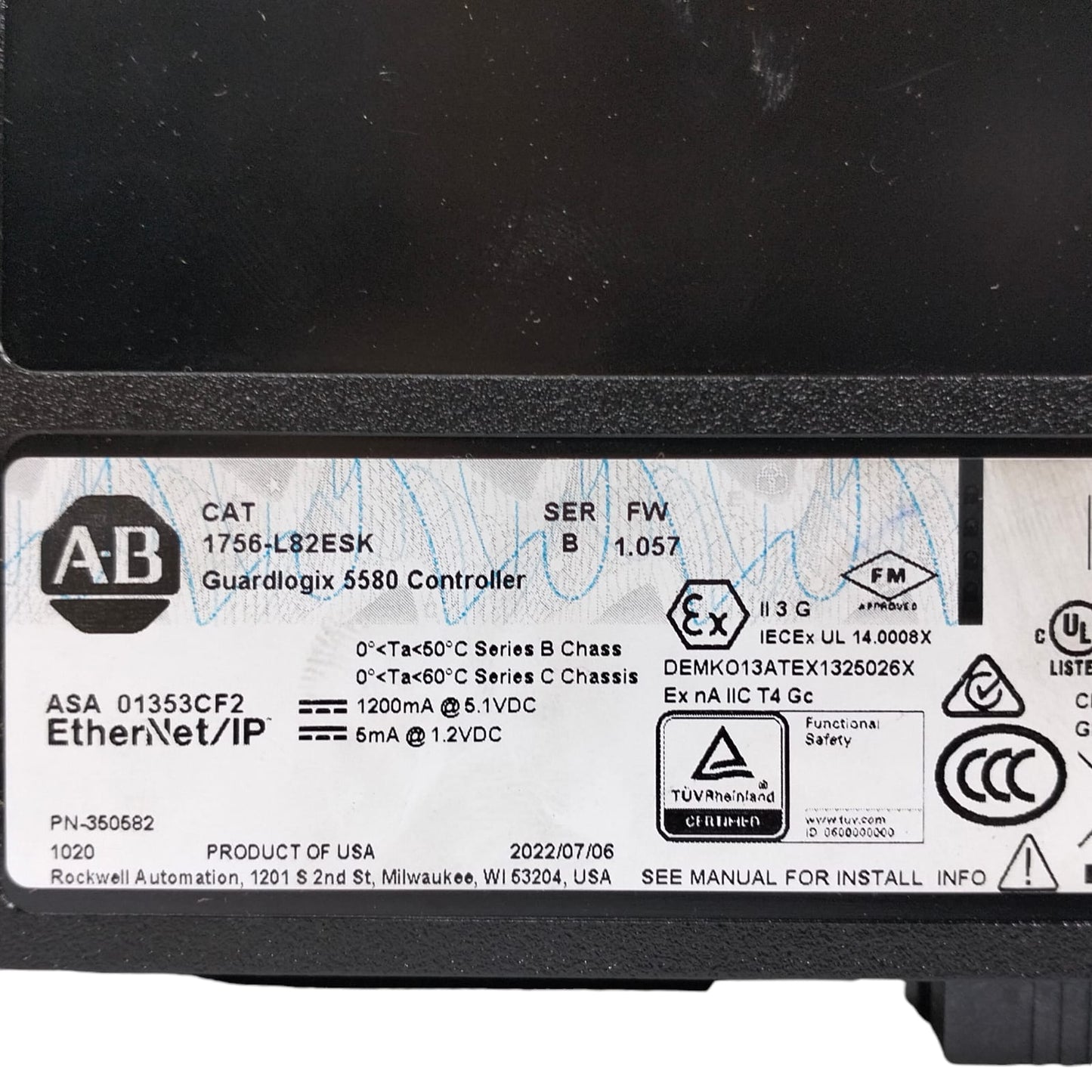 Allen Bradley 1756-l82esk PLC