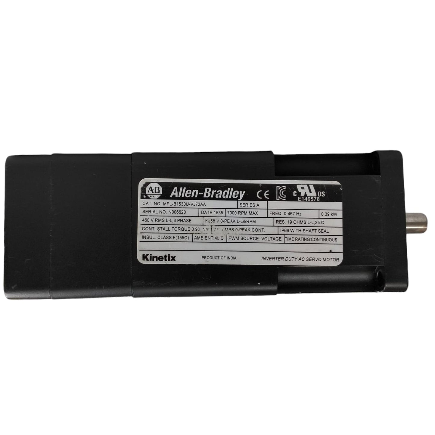 Allen Bradley Mlp-b1530u-vj72aa Servomotor