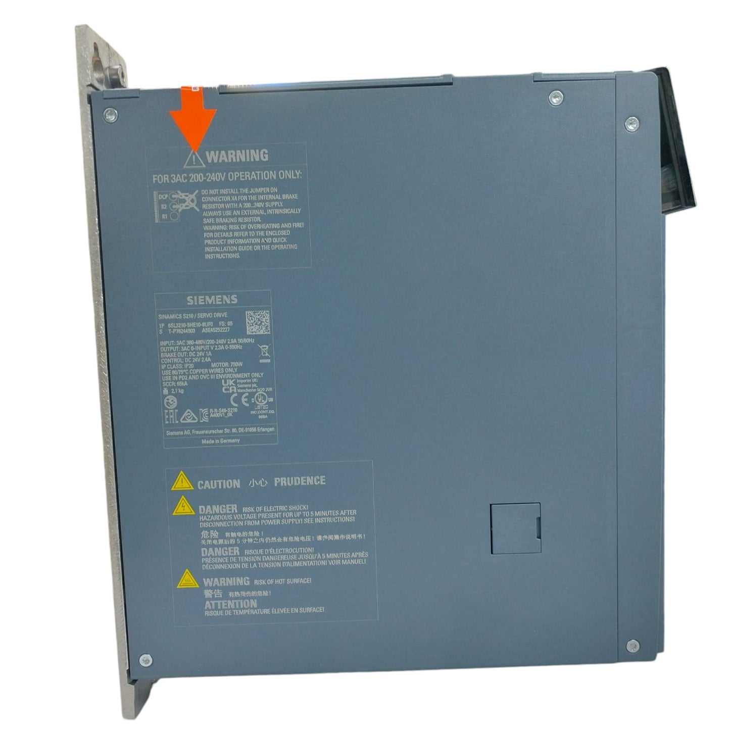 Siemens 6sl3210-5he10-8uf0 Sinamics s210 Servodrive