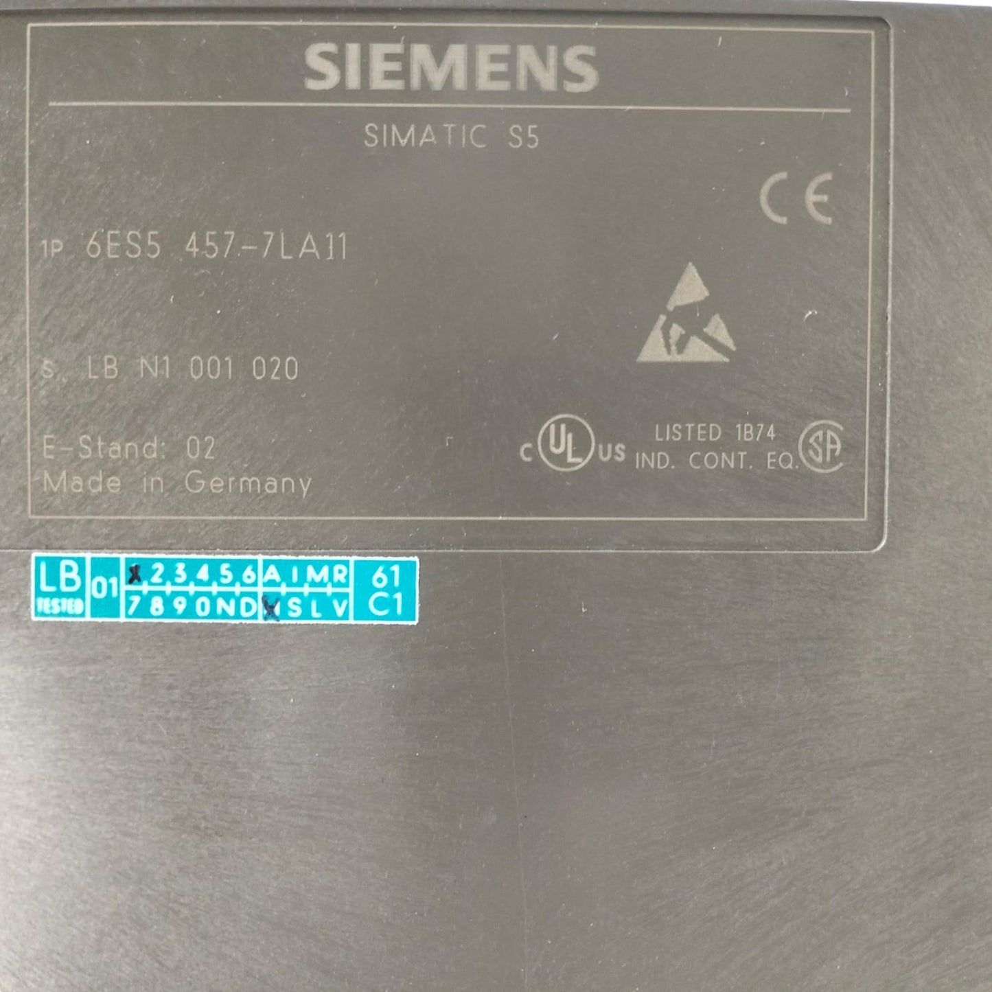 Siemens 6es5457-7la11 Simatic S5
