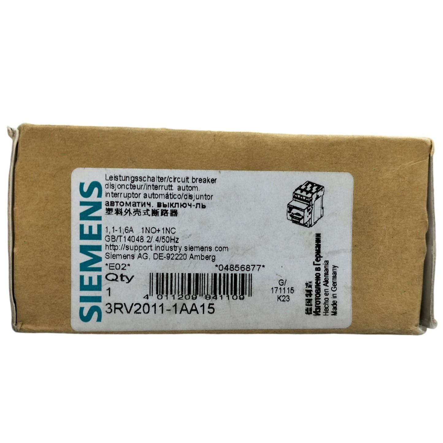 Siemens Sirius 3rv2011-1aa15 SIRIUS *E02*