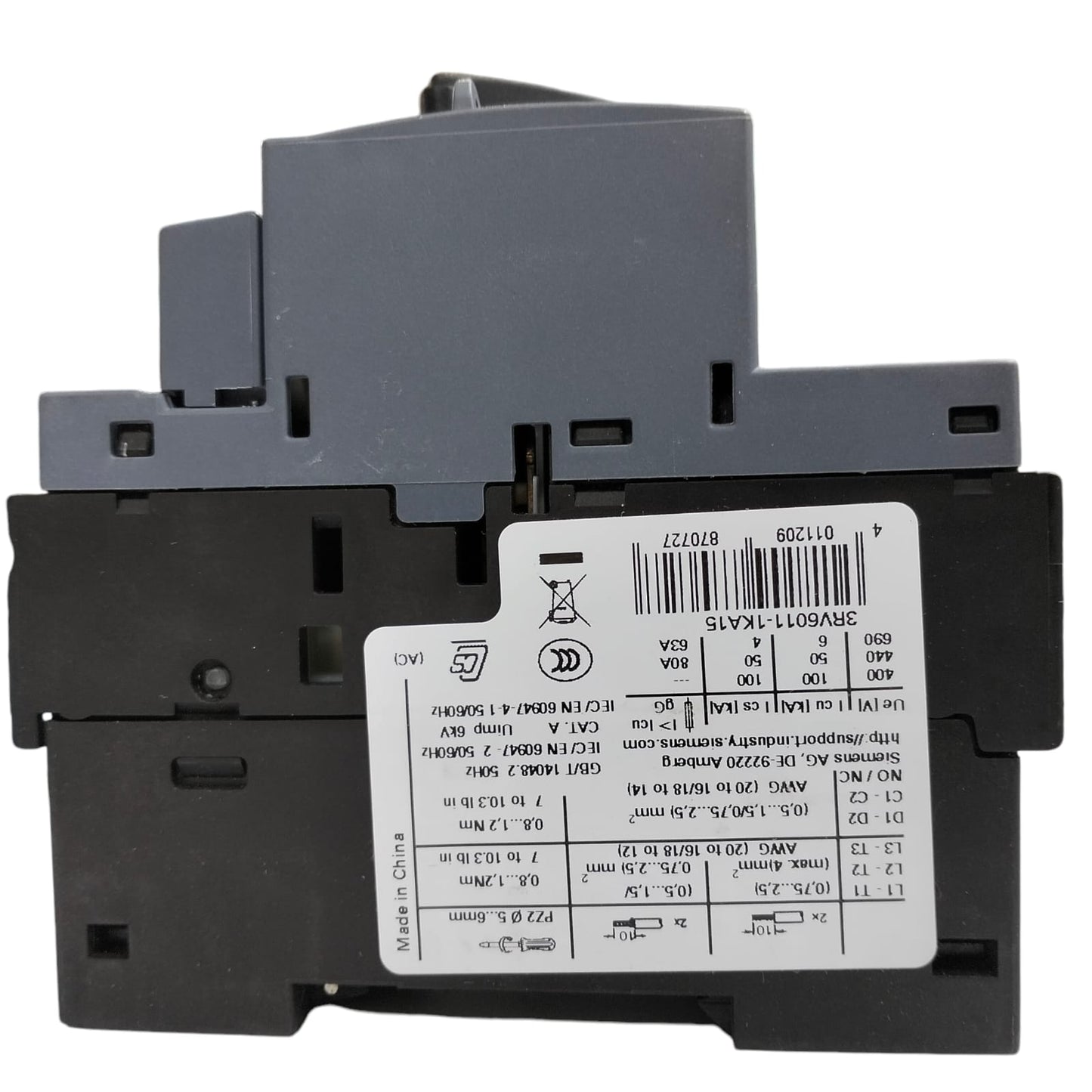 Siemens 3rv6011-1ka15 SIRIUS *E01*