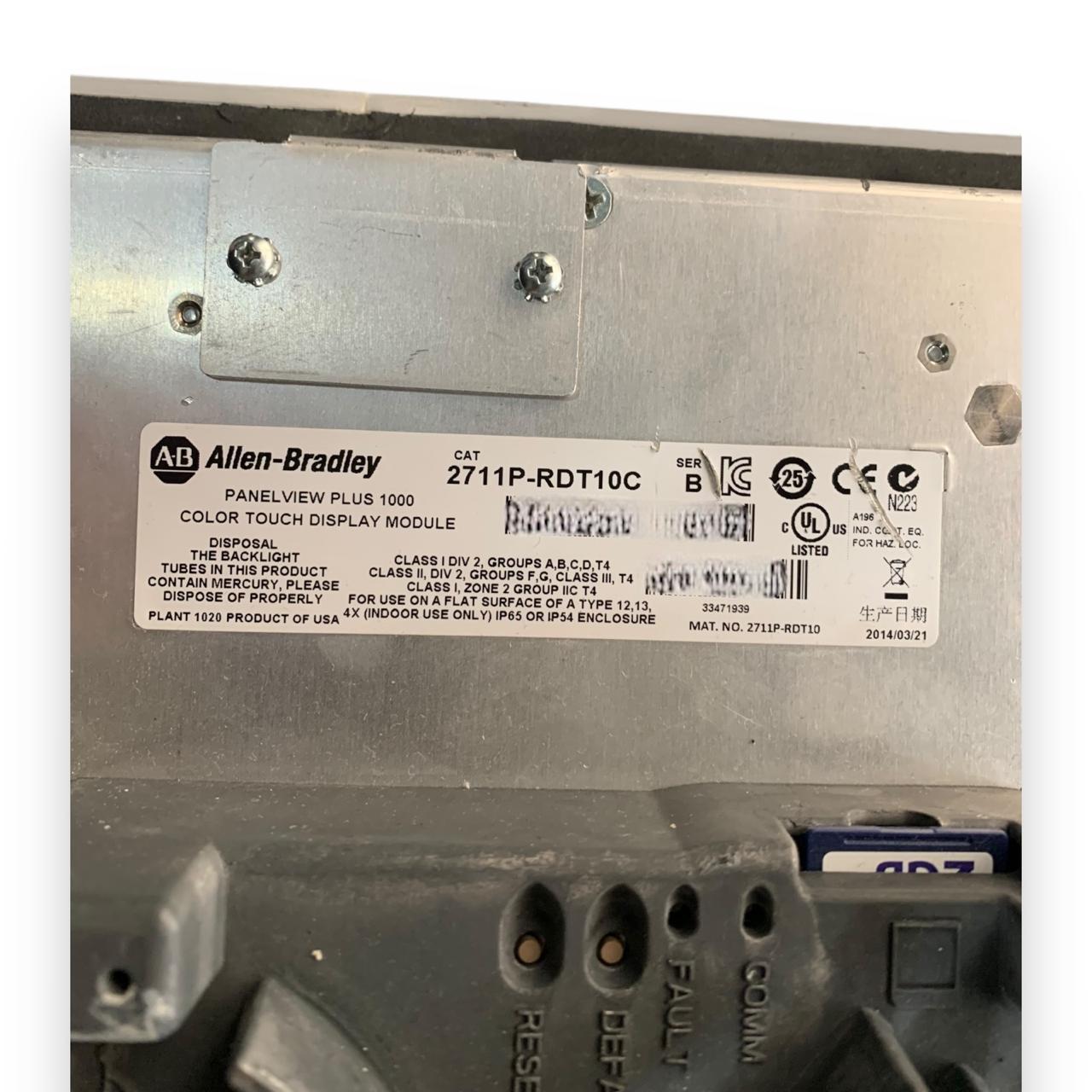 ALLEN BRADLEY 2711P-RDT10C + 2711P-RP8D Panel View