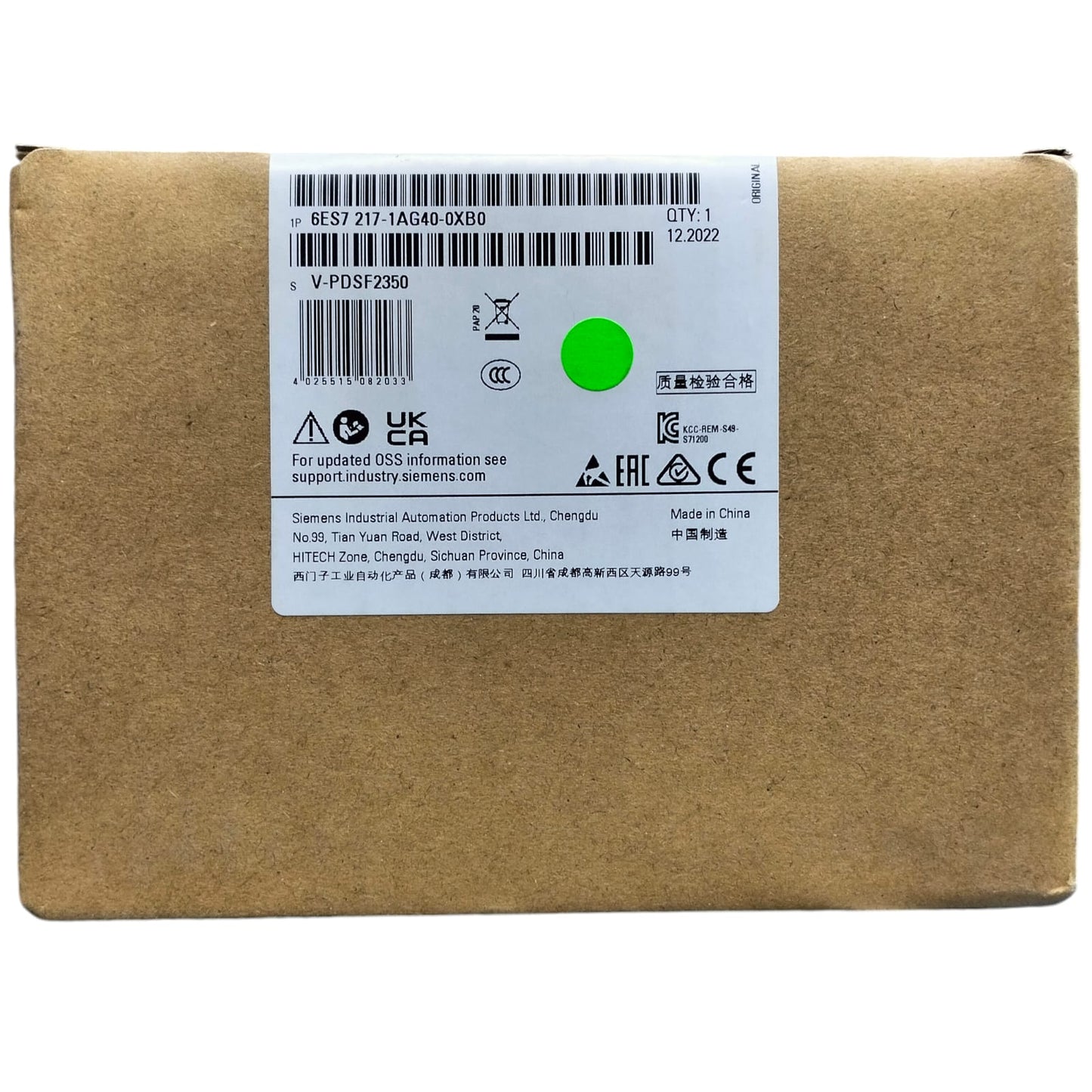 Siemens 6es7 217-1ag40-0xb0 SIMATIC S7-1200