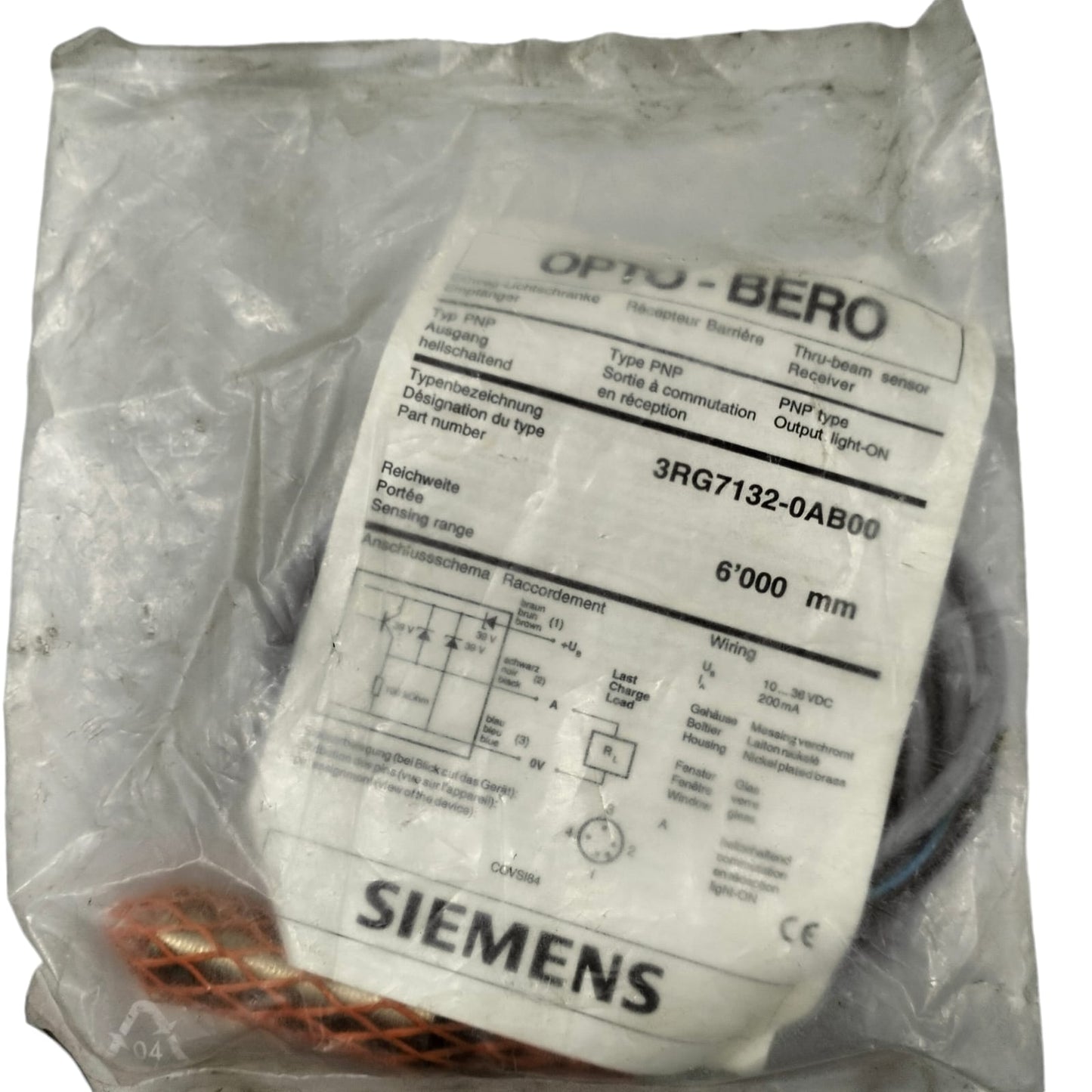 Siemens 3rg7132-0ab00 OPTO-BERO 6'000mm con cable