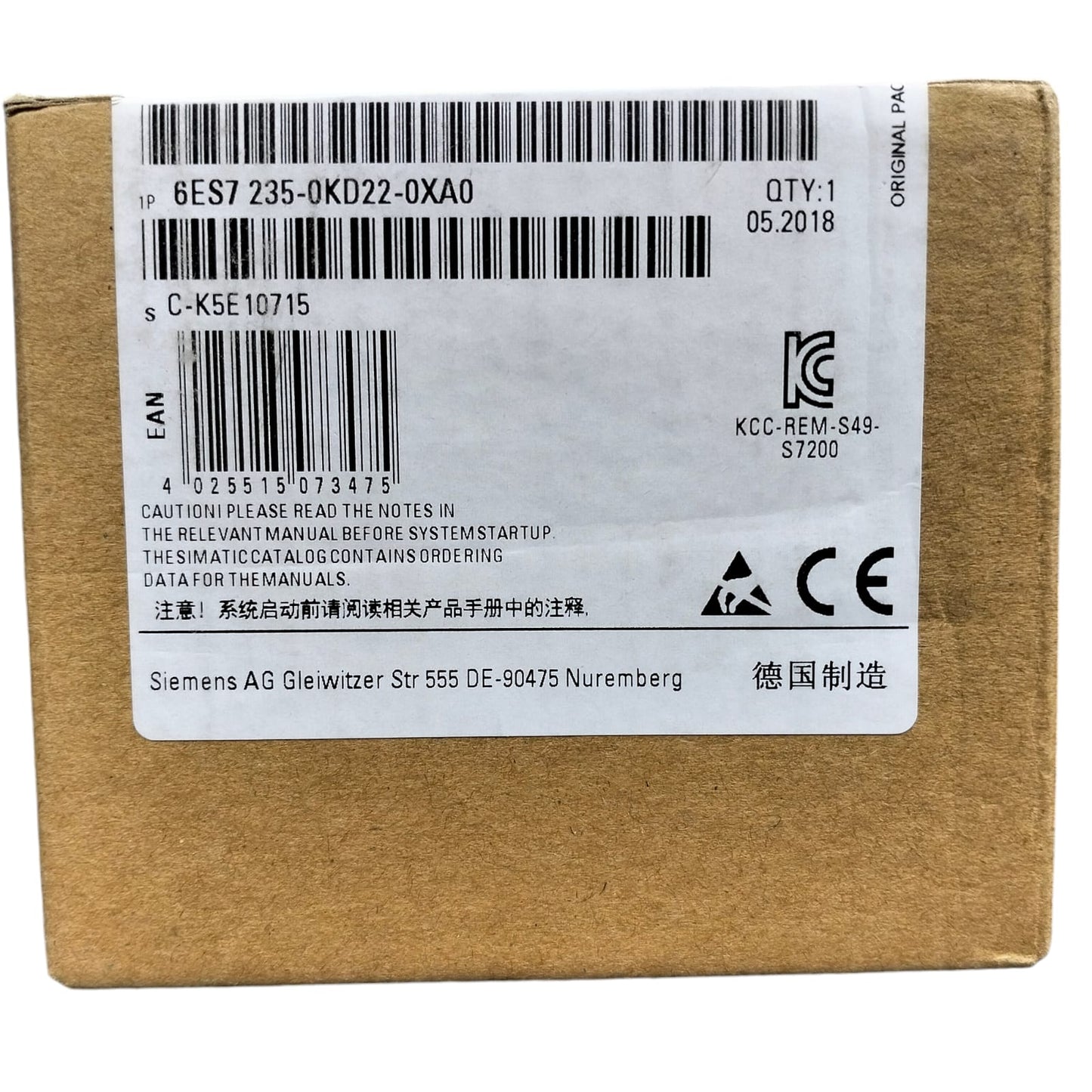 Siemens 6es7 235-0kd22-0xa0 SIMATIC S7-200