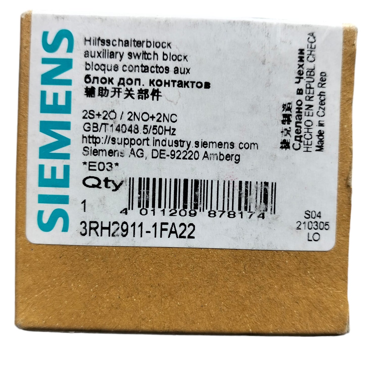Siemens 3rh2911-1fa22 *E03*