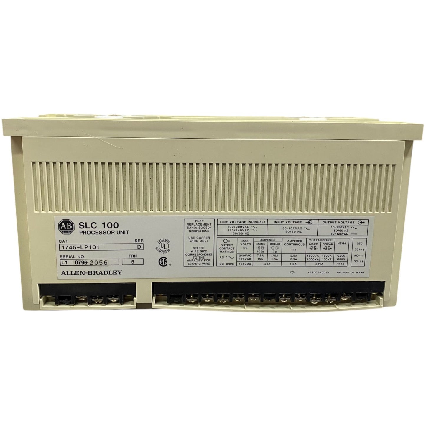Allen Bradley 1745-lp101 Slc 100 Unidad De Procesamiento