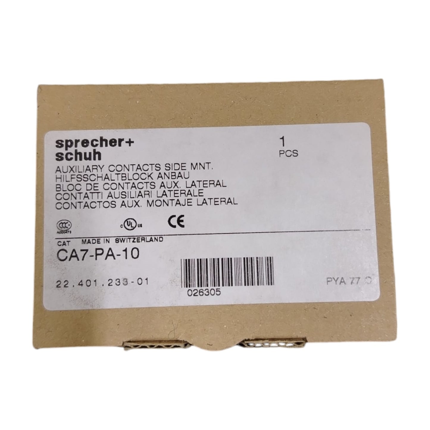 Sprecher+Schuh CA7-PA-10 Contacto auxiliar