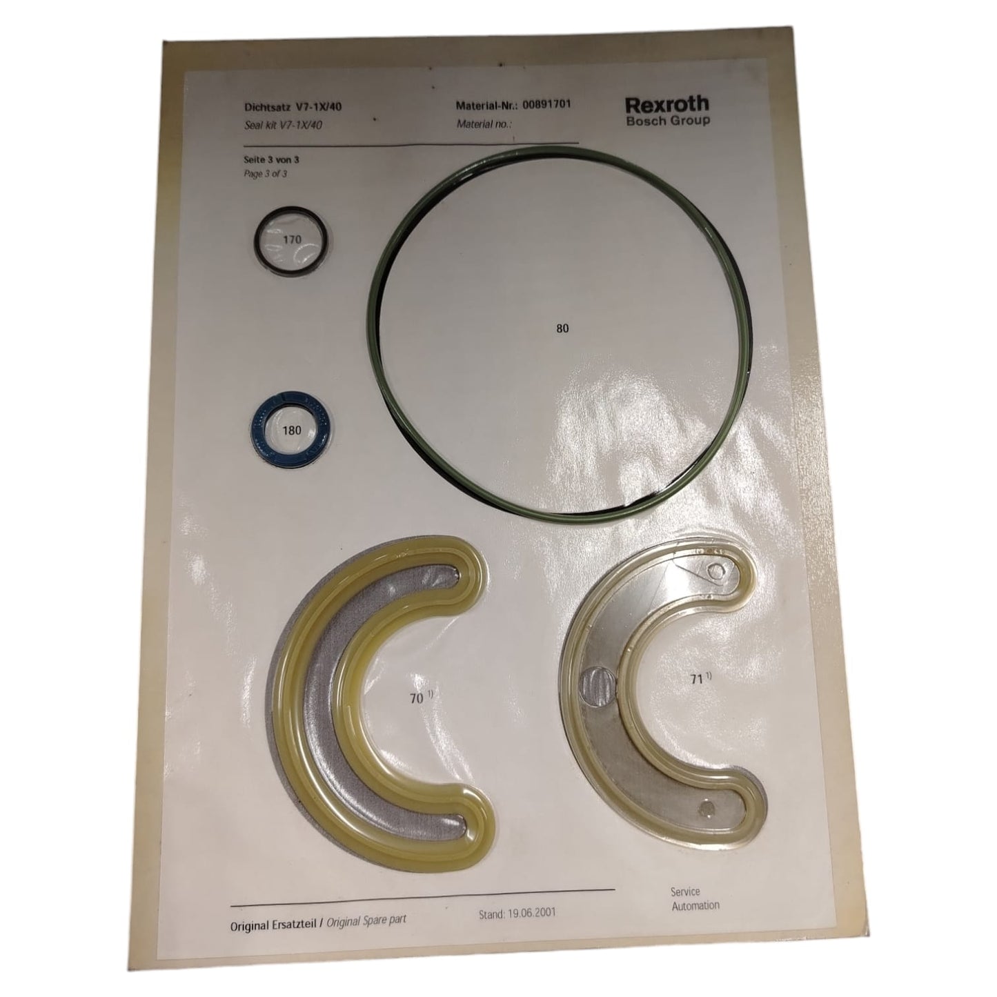REXROTH V7-1X/40 Kit de gomas