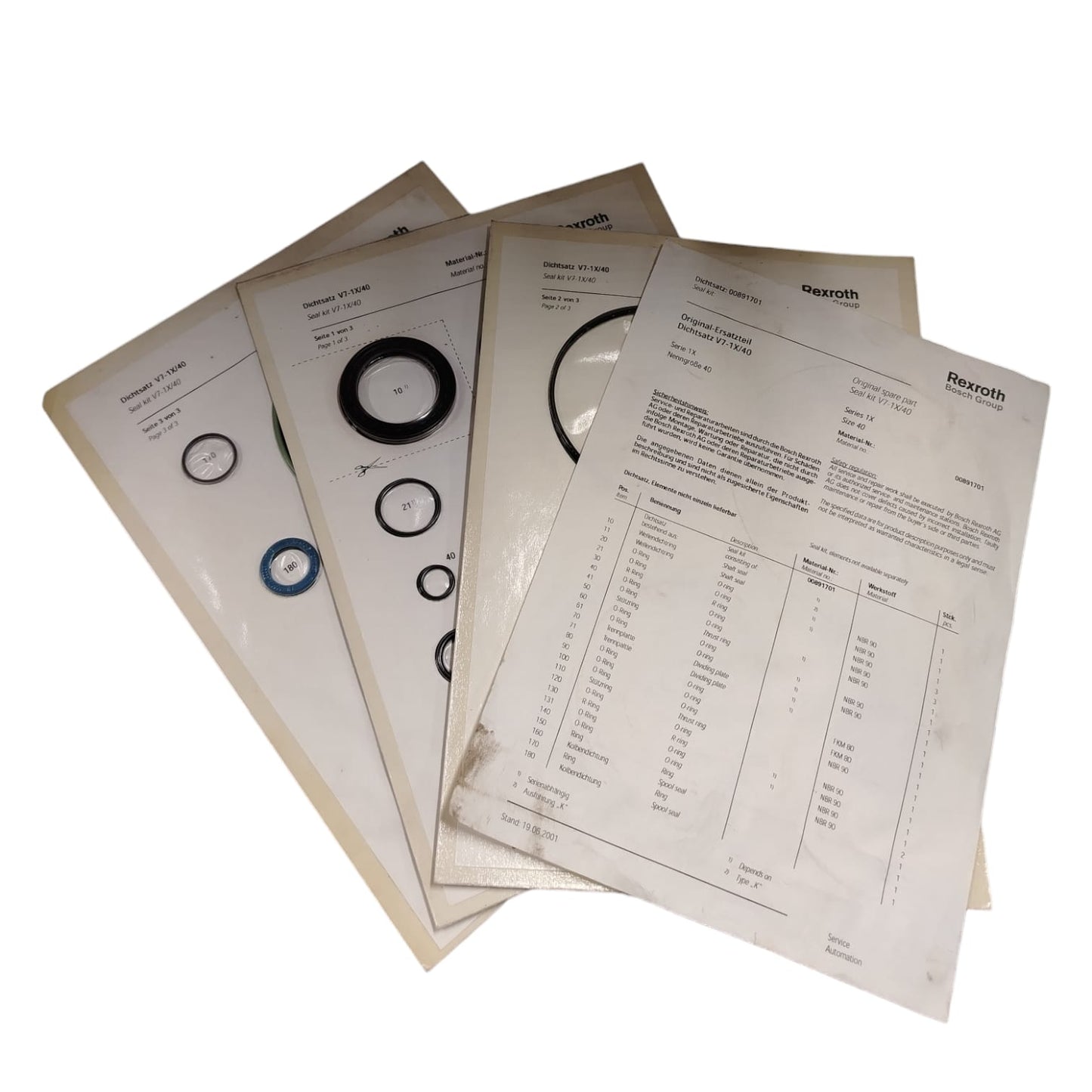 REXROTH V7-1X/40 Kit de gomas