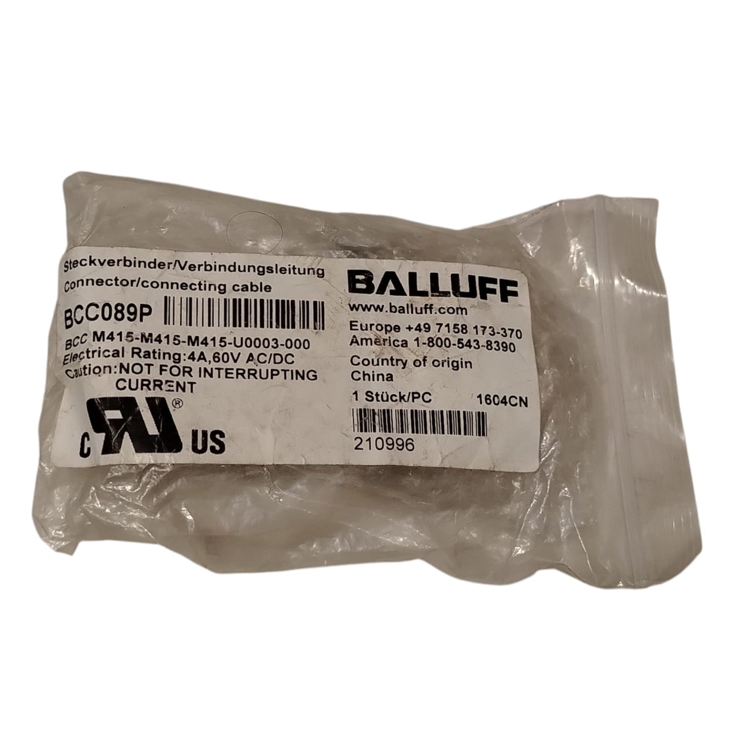 BALLUFF BCC089P BCC M415-M415-M415-U0003-000 Conector T