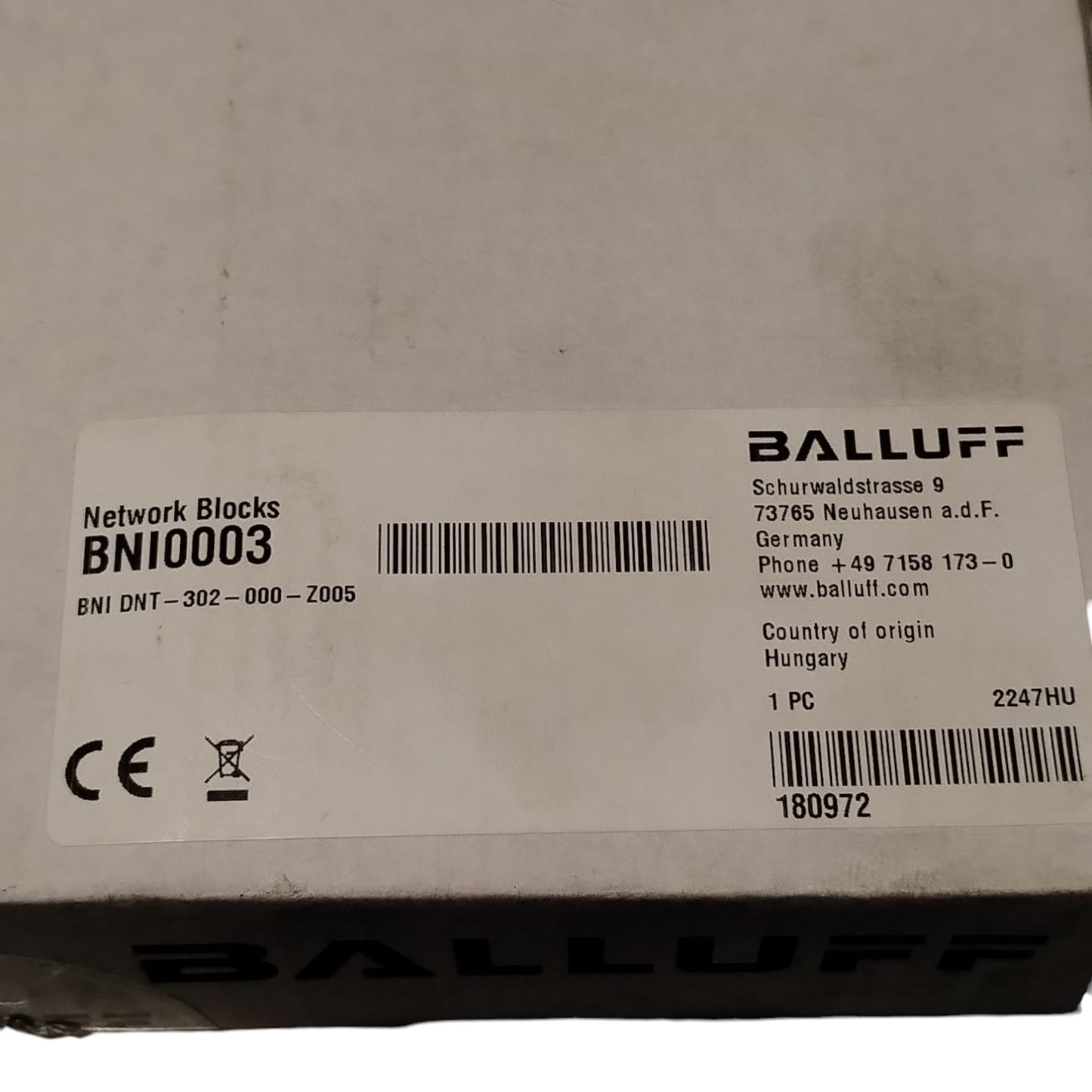 BALLUFF BNI0003 BNI DNT-302-000-Z Módulo de red para Devicenet
