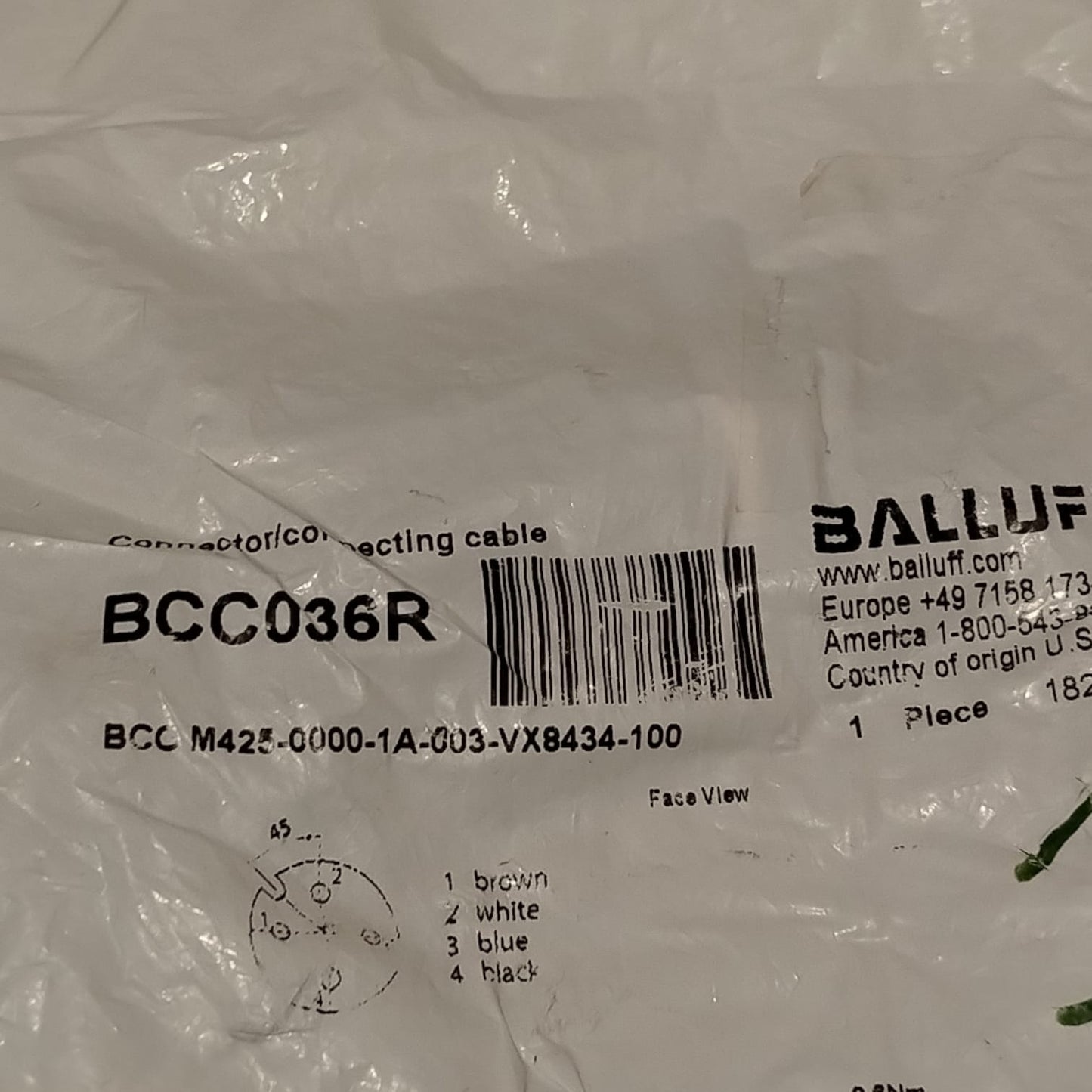 BALLUFF BCC036R BCC M425-0000-1A-003-VX8434-100 Cable de conexión