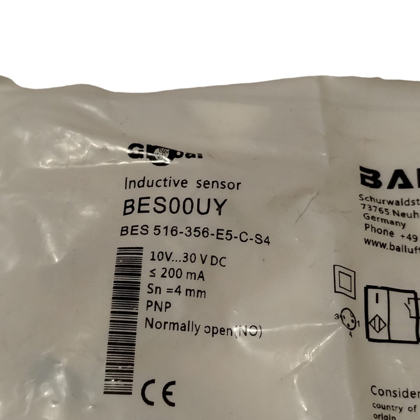 BALLUFF BES00UY BES 516-356-E5-C-S4 Sensor de proximidad