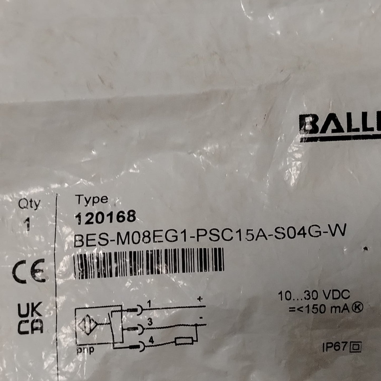 BALLUFF BES-M08EG1-PSC15A-S04G-W Sensor inductivo
