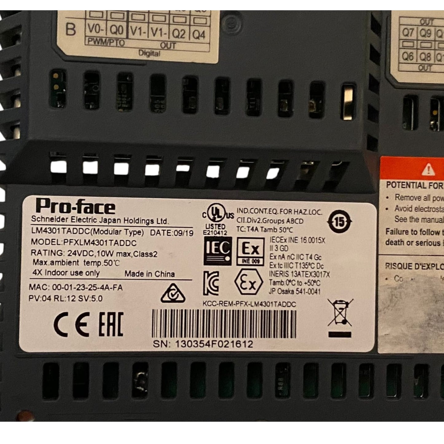 SCHNEIDER ELECTRIC Pro - Face PFXLM4301TADDC Pantalla