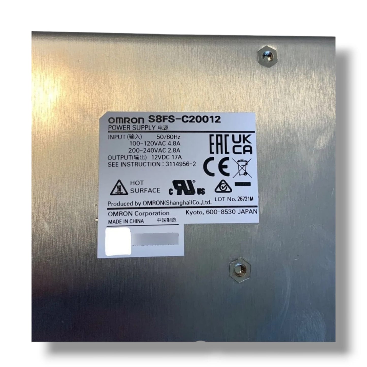 OMRON S8FS-C20012 FUENTE DE ALIMENTACION