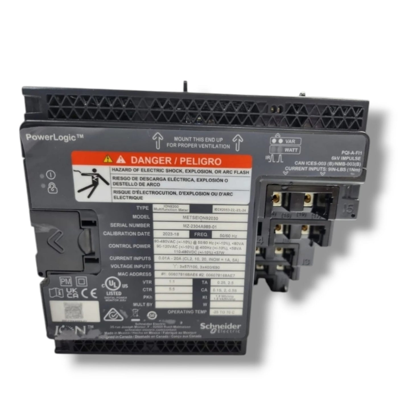 SCHNEIDER ELECTRIC METSEION 92040 MEDIDOR DE ENERGIA