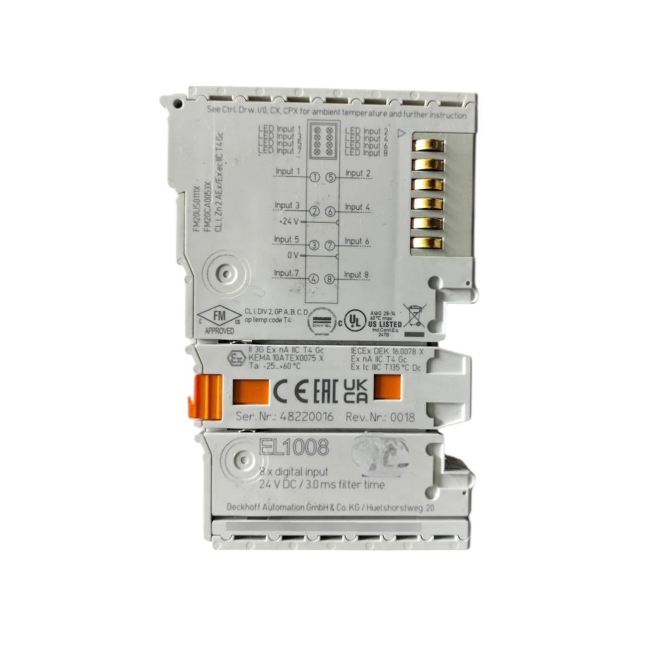 Beckhoff El1008 terminal EtherCAT