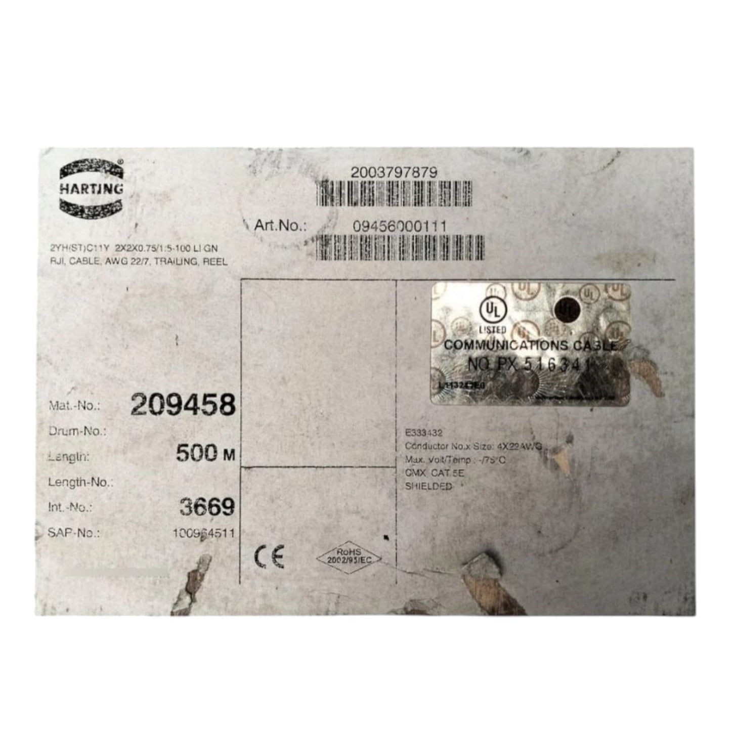 Harting E333432 Por Metro CABLE