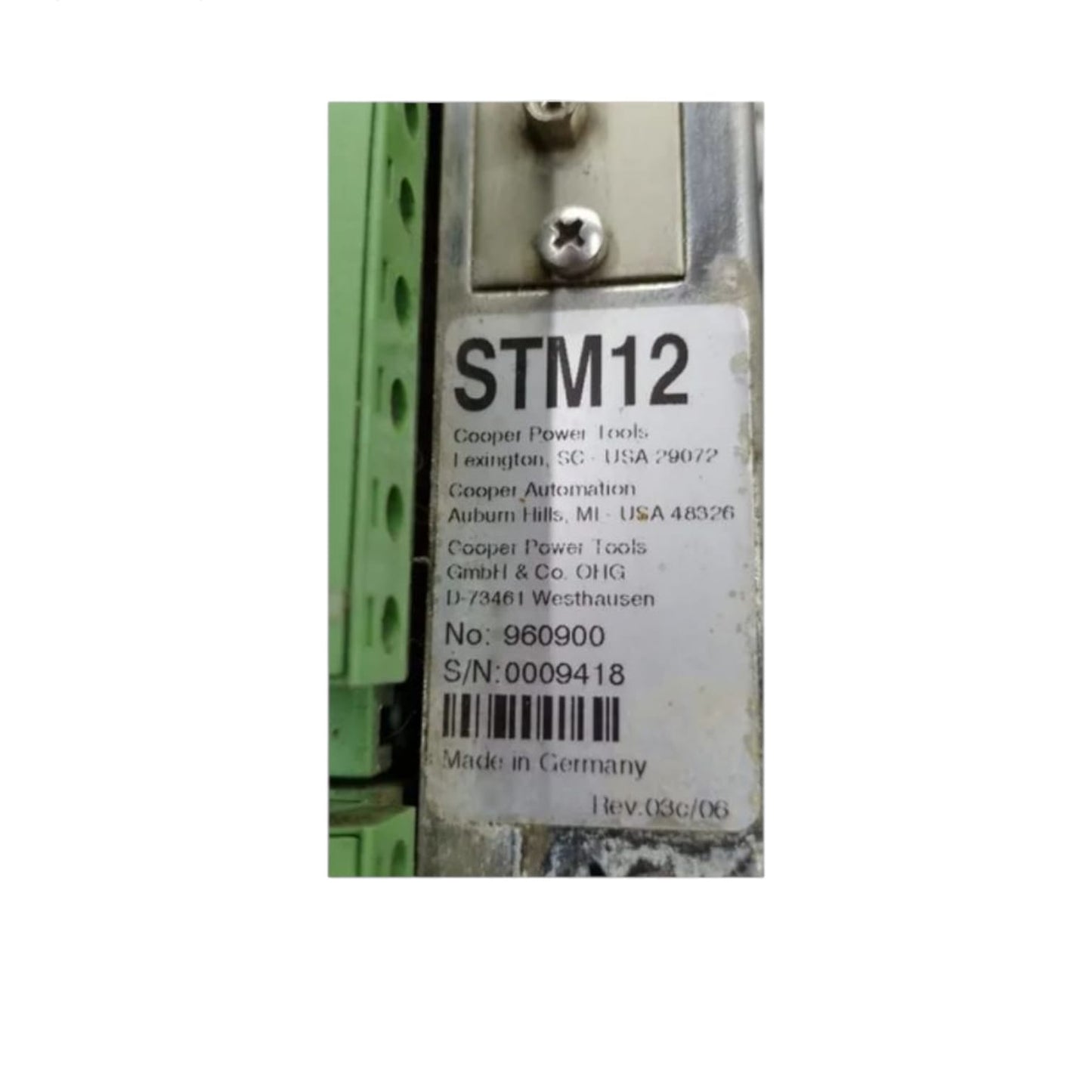 Cooper Poer Tools Stm12 SERVOCONTROLADOR