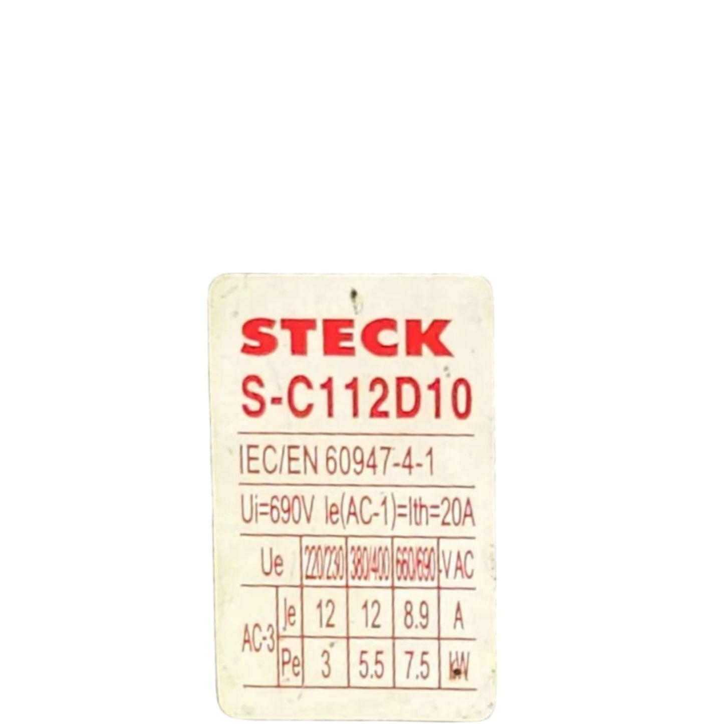 Contactor Tripolares Steck 9 Amp