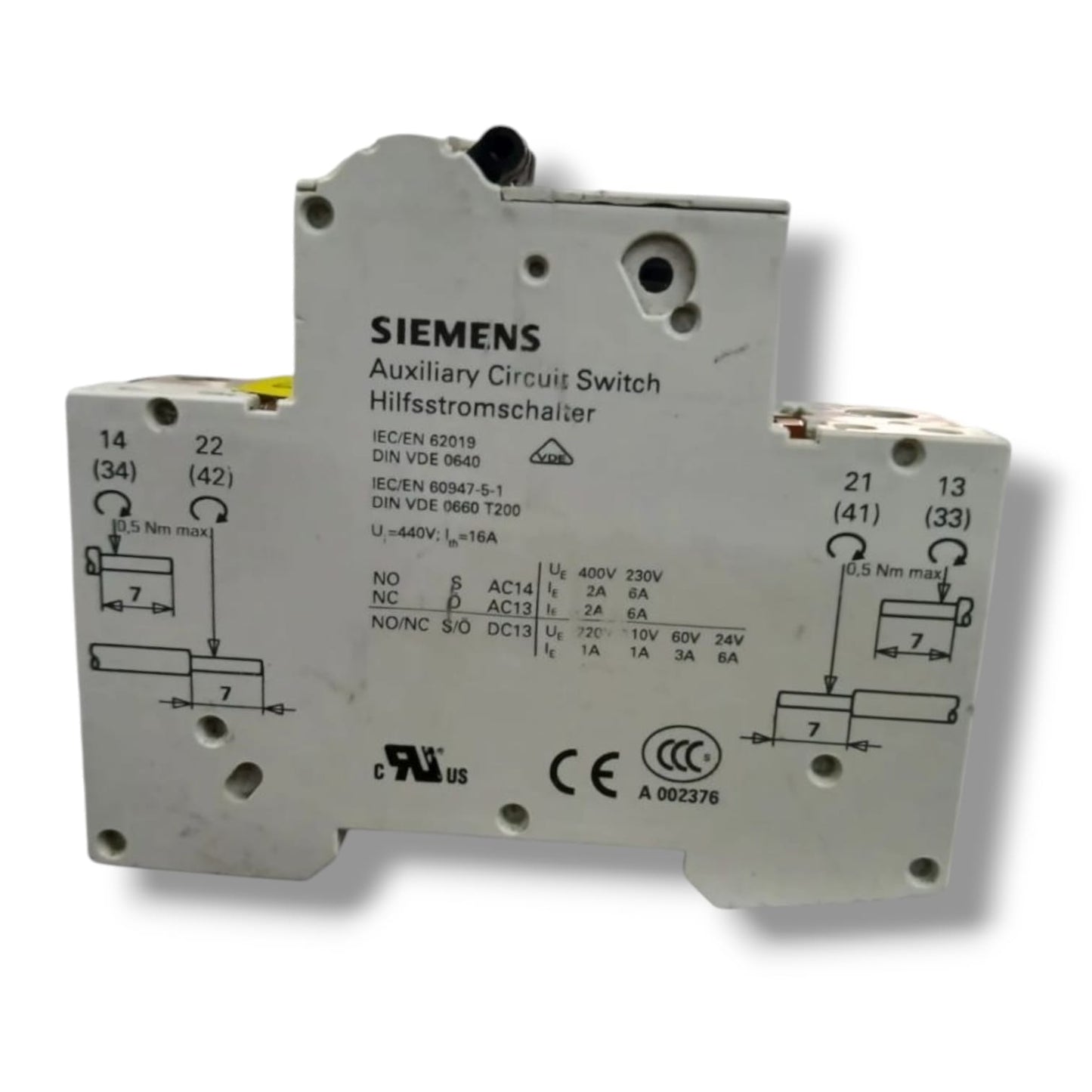 SIEMENS 5SY6103-7 MCB C3 CON 5ST3010 230/400V INTERRUPTOR AUTOMATICO