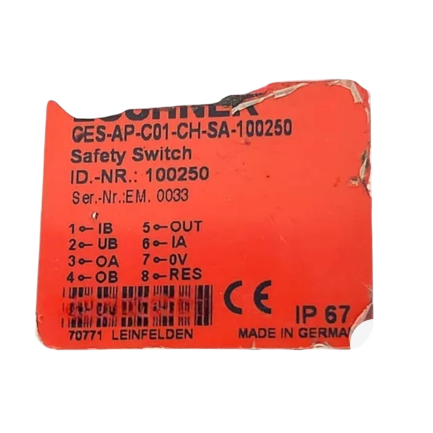 EUCHNER Ces-ap-c01-ch-sa-100250 INTERRUPTOR