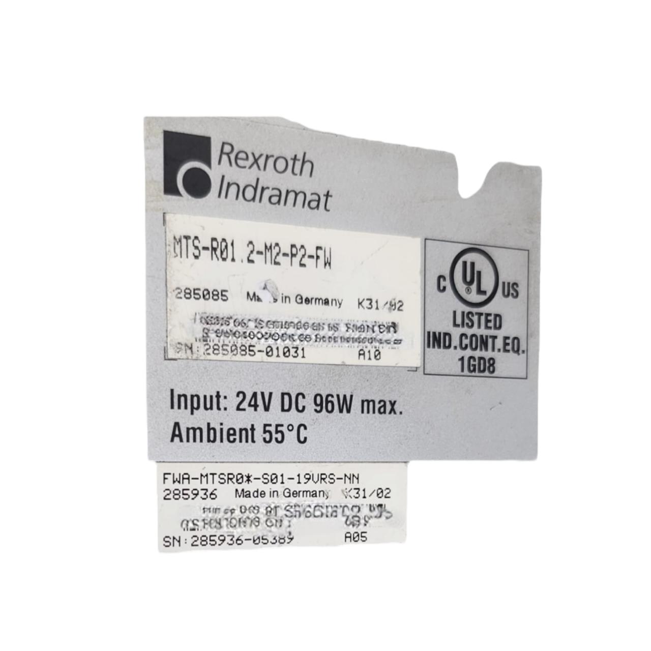 Rexroth Indramat Reco Mts-r01.2-m2-p2-fw módulo de control