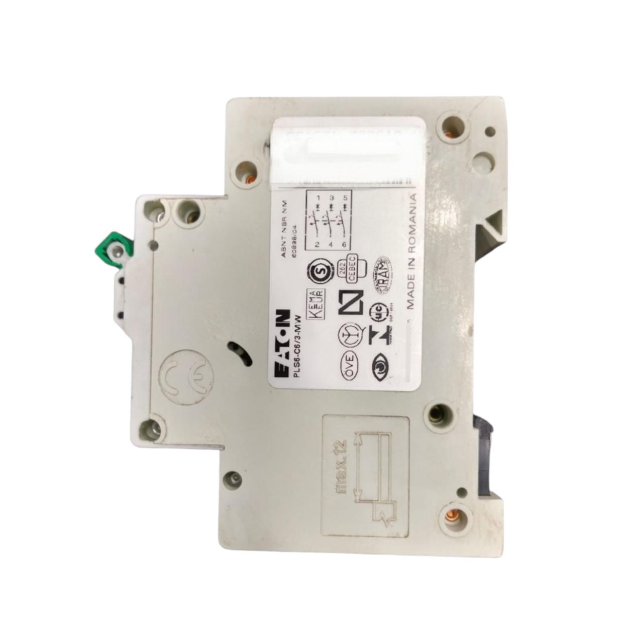 Eaton Moeller Pls6-c6/3-mw interruptor termomagnético