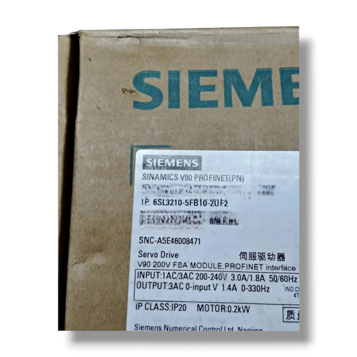 Siemens 6sl3210-5fb10-2uf2 PROFINET V90