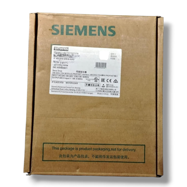 Siemens 6sl3210-5fb10-2uf2 PROFINET V90