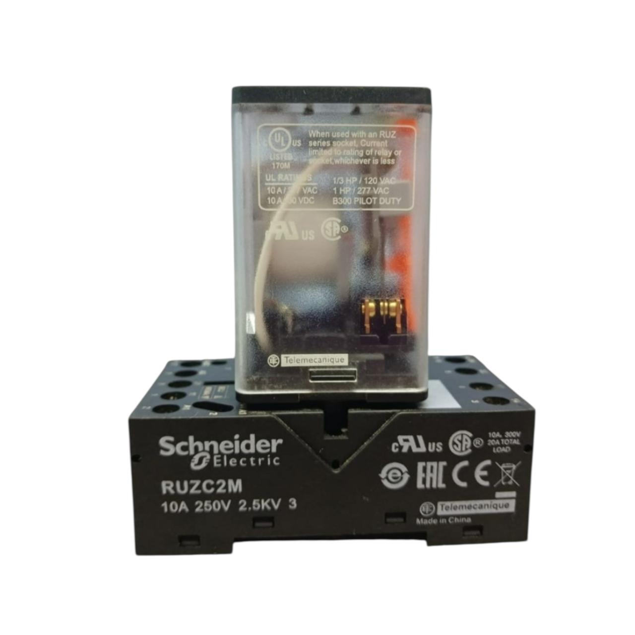 Relevador Schneider Electric Rumc21f7 Con Ruzc2m CONTACTOR