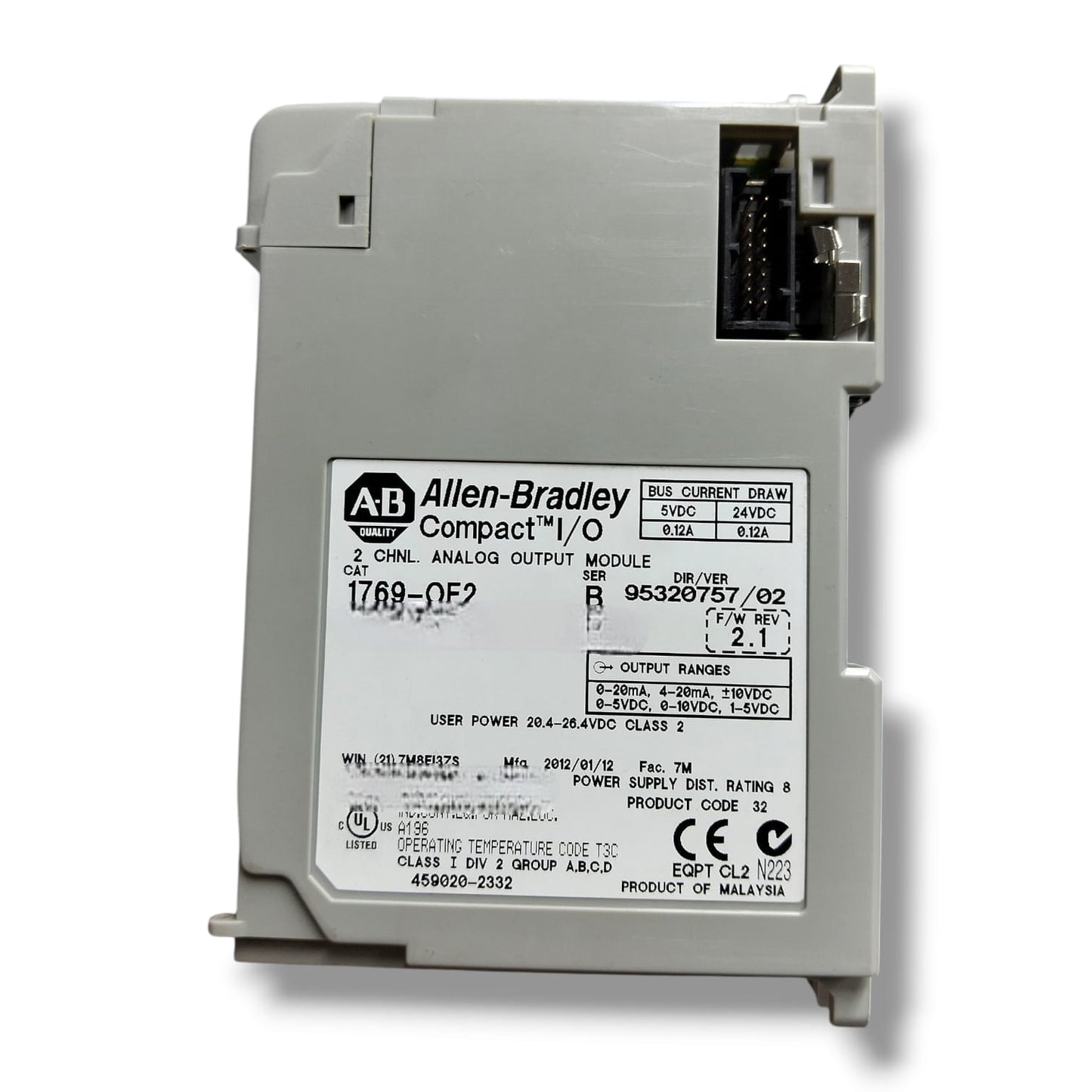 ALLEN BRADLEY 1769-OF2 Módulo de salida analógica