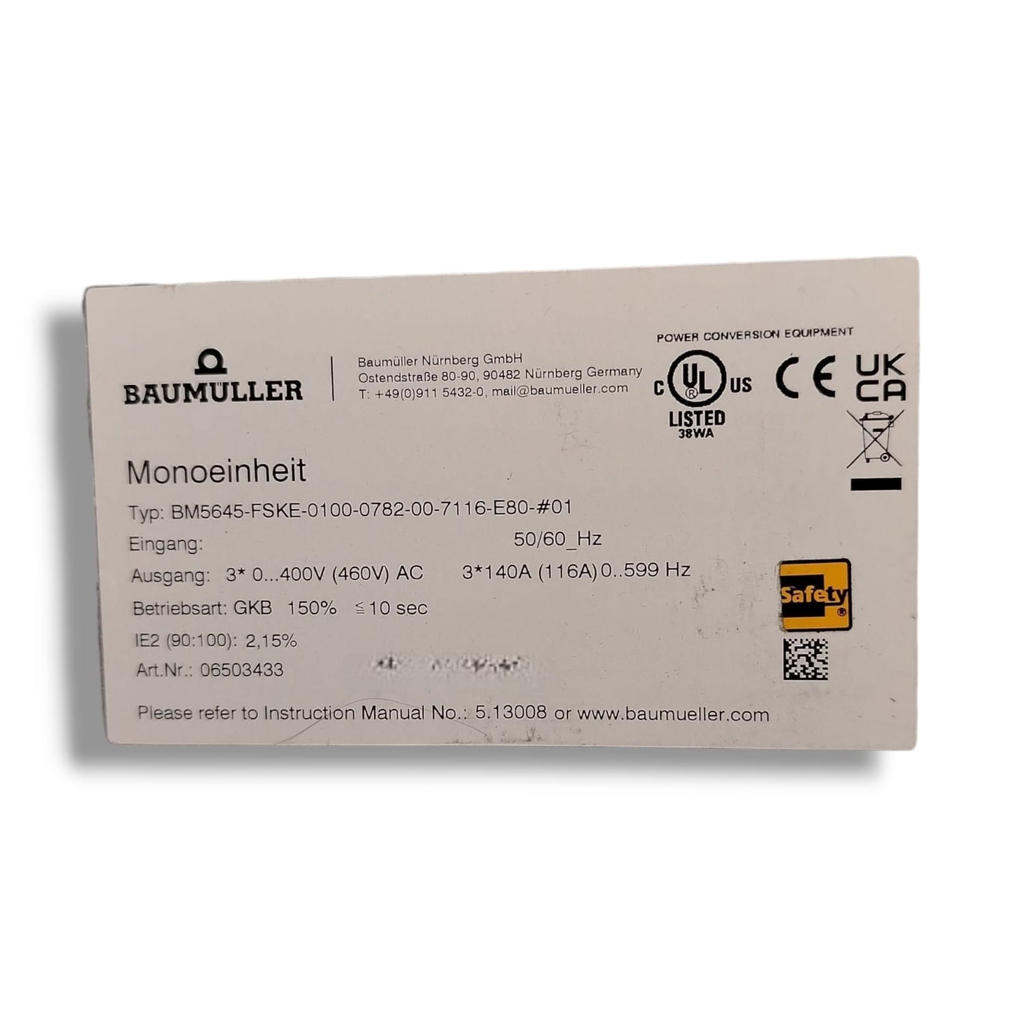 BAU MULLER BM5645-FSKE-0100-0782-00-7116-E80-#01