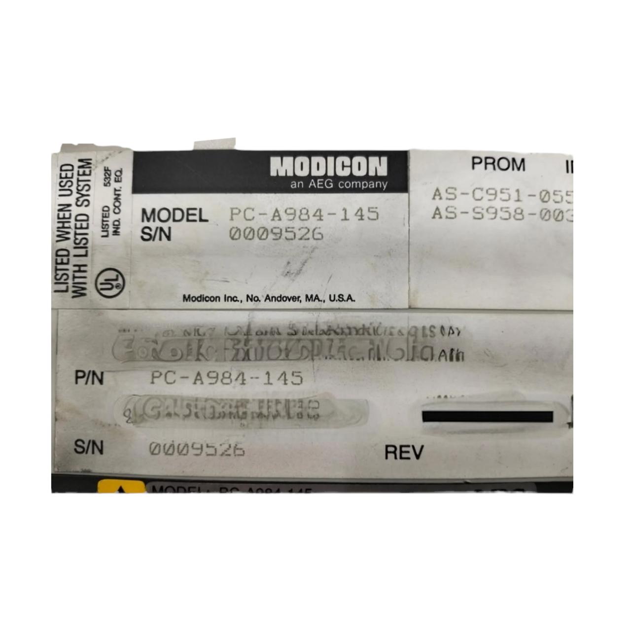 Modicon Pc-a984-145 módulo CPU Con Detalle