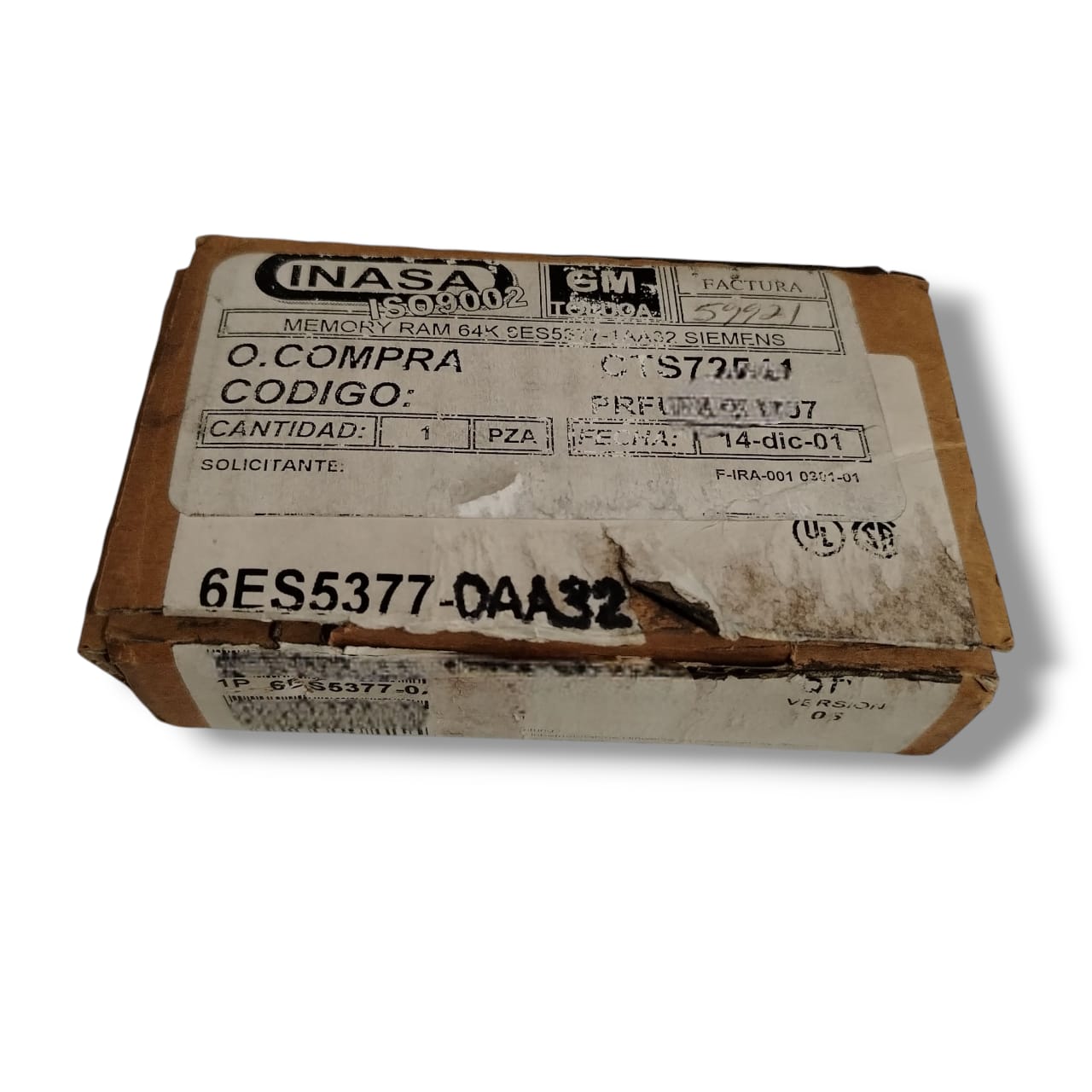 SIEMENS 6ES5377-0AA32 MODULO DE MEMORIA RAM