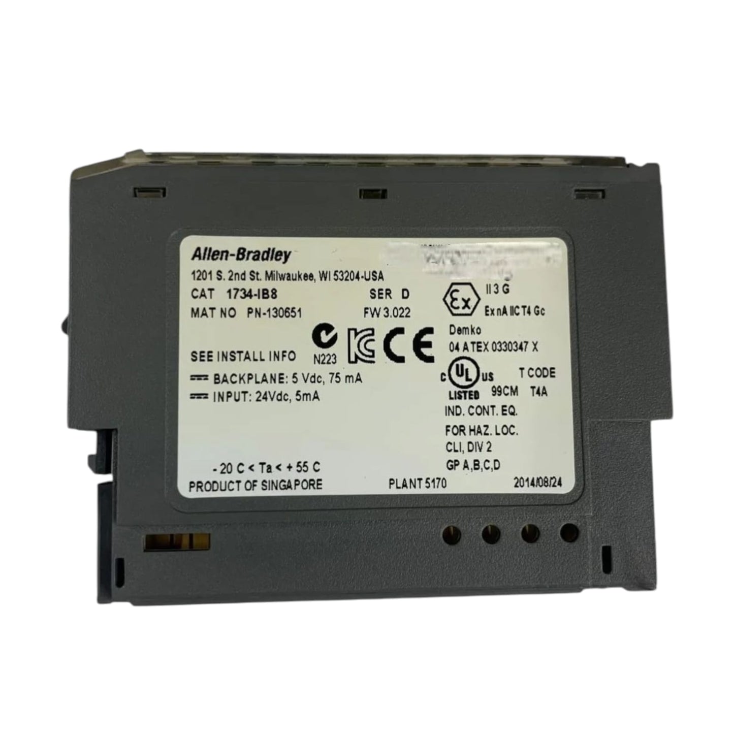 Allen Bradley 1734-ib8 Ser.d módulo de entradas digitales