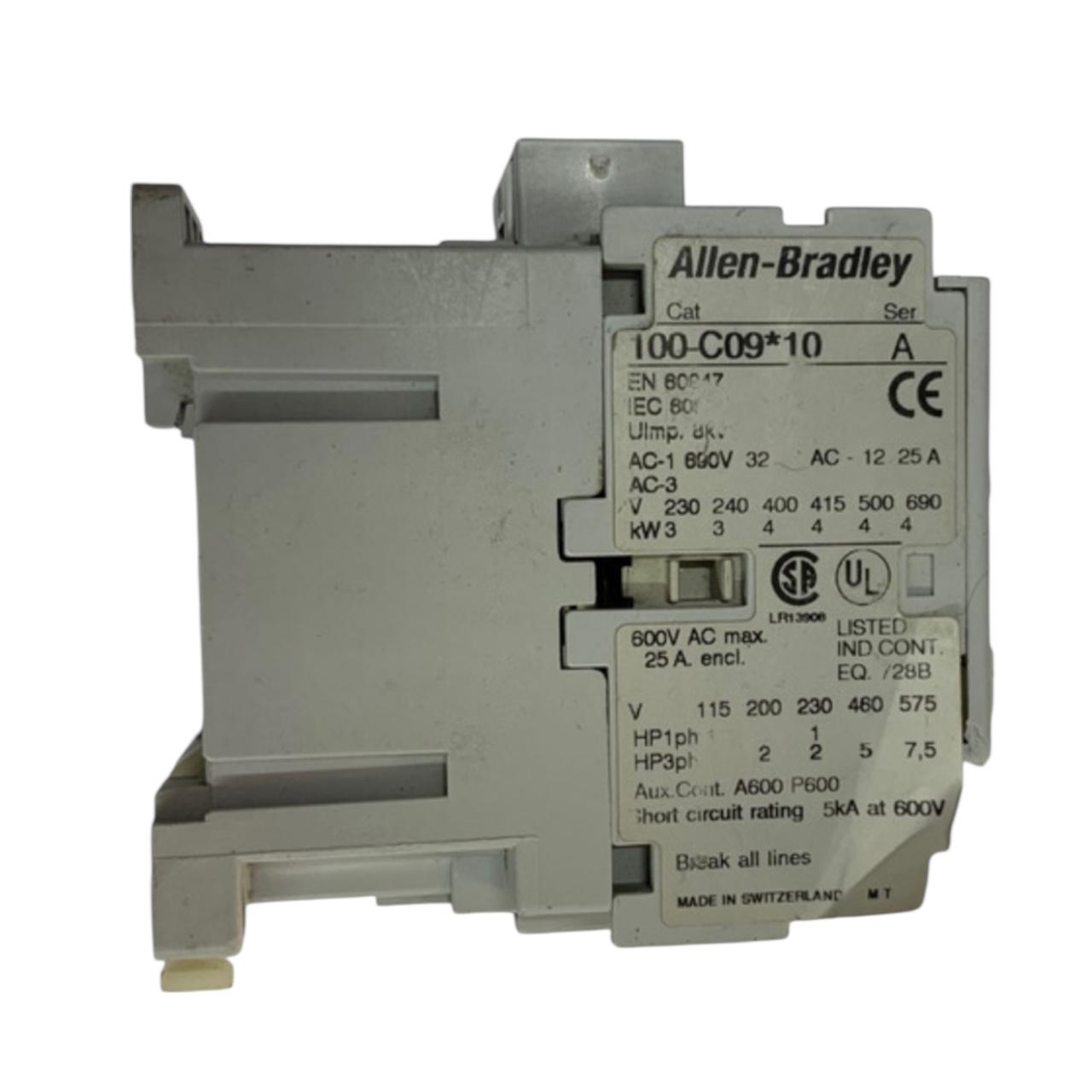Allen Bradley 100-c09*10 Ser A contactor trifásico IEC Con Detalle