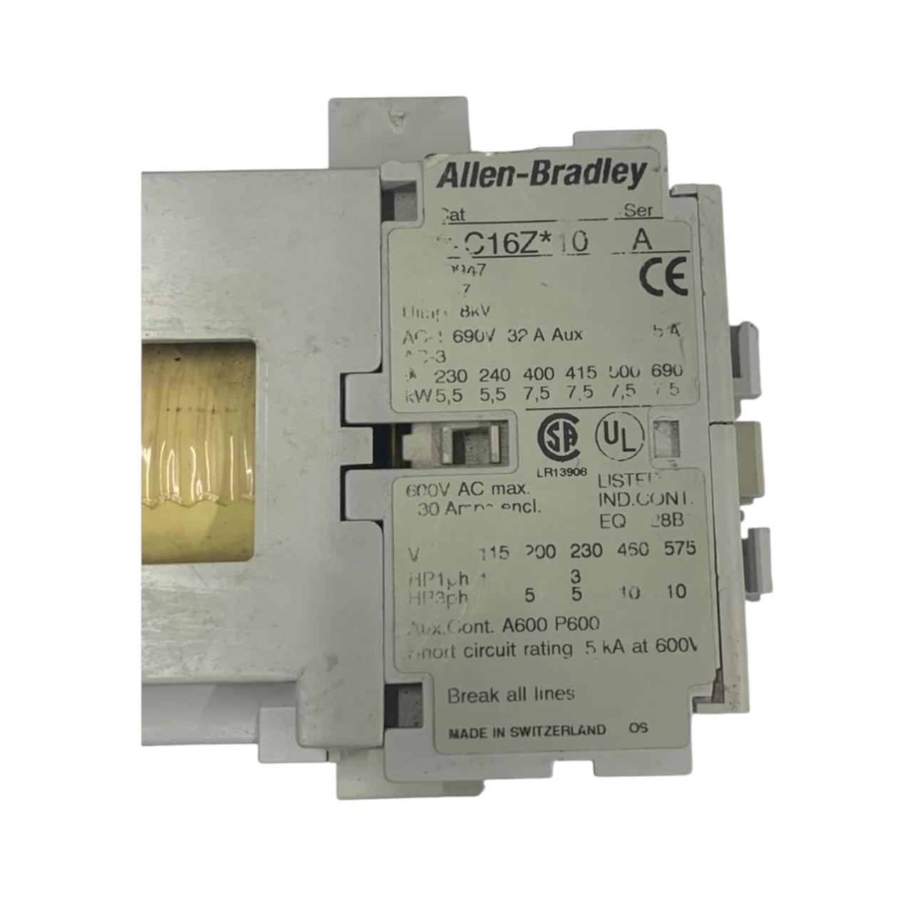 Allen Bradley 100-c16z*10 contactor trifásico Ligero Detalle