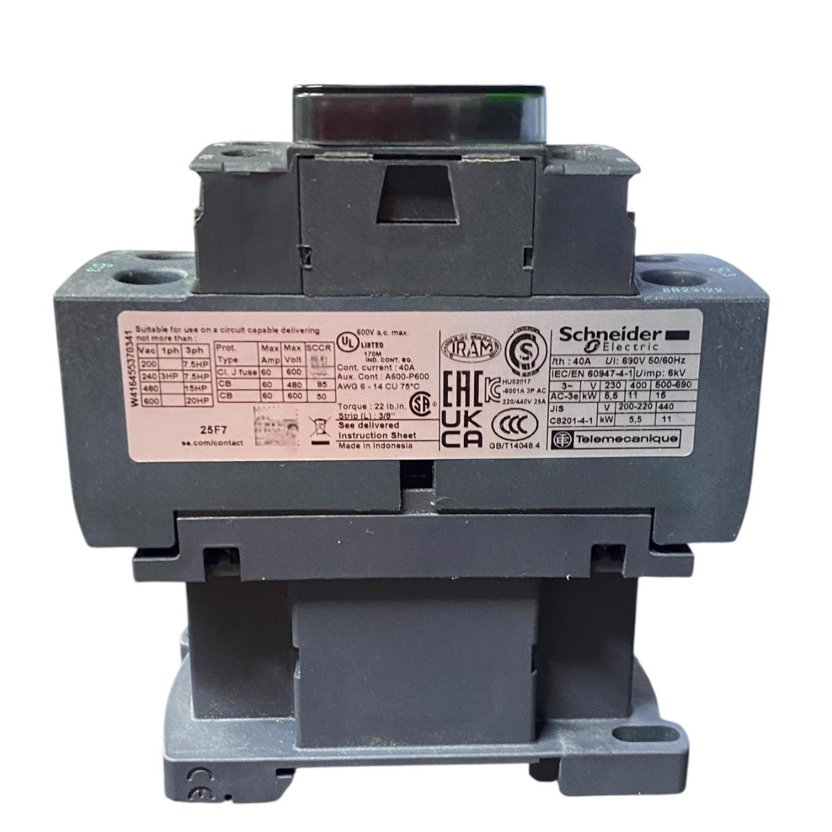 Schneider Electric Lc1d25f7 contactor magnético