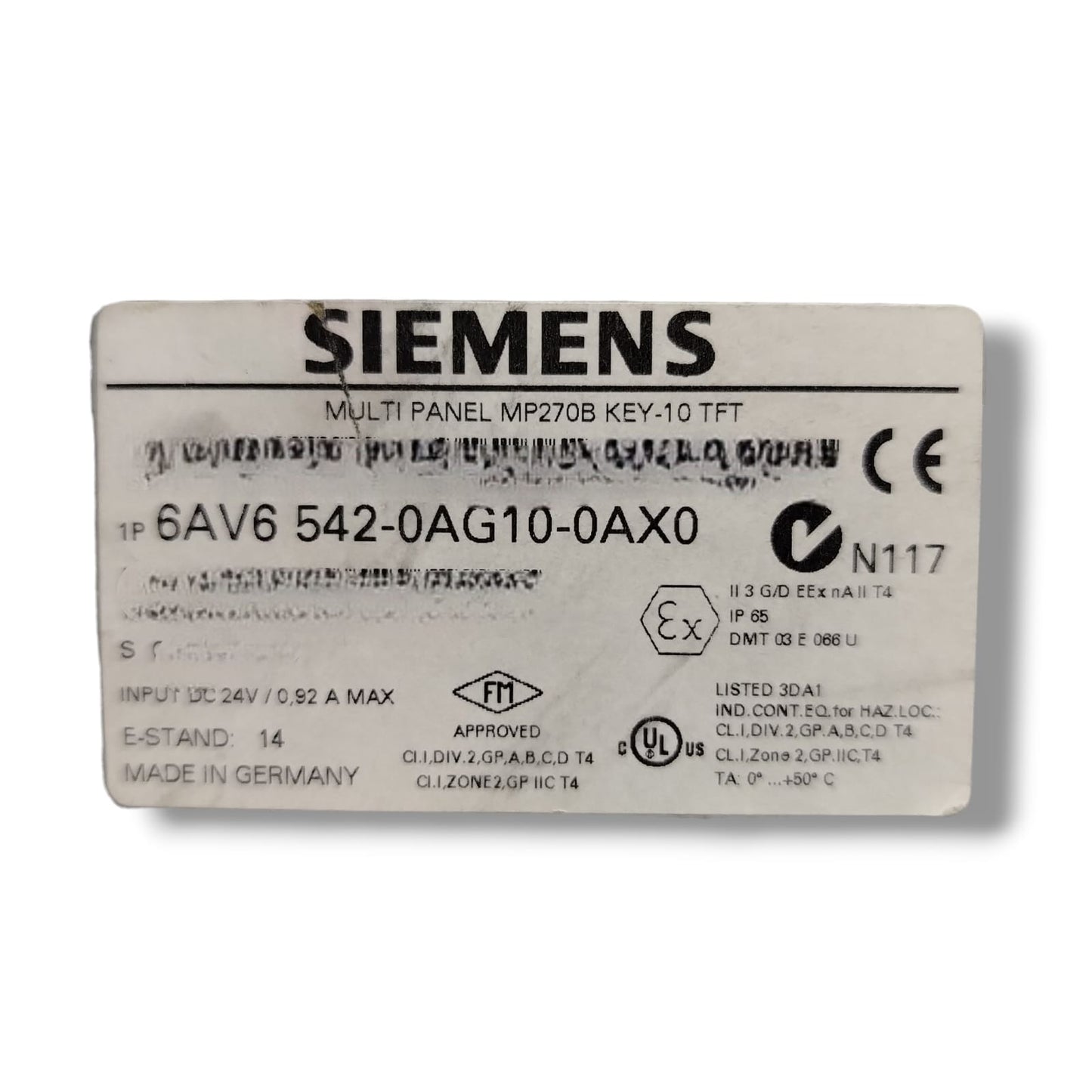SIEMENS 6AV6 542-0AG10-0AX0