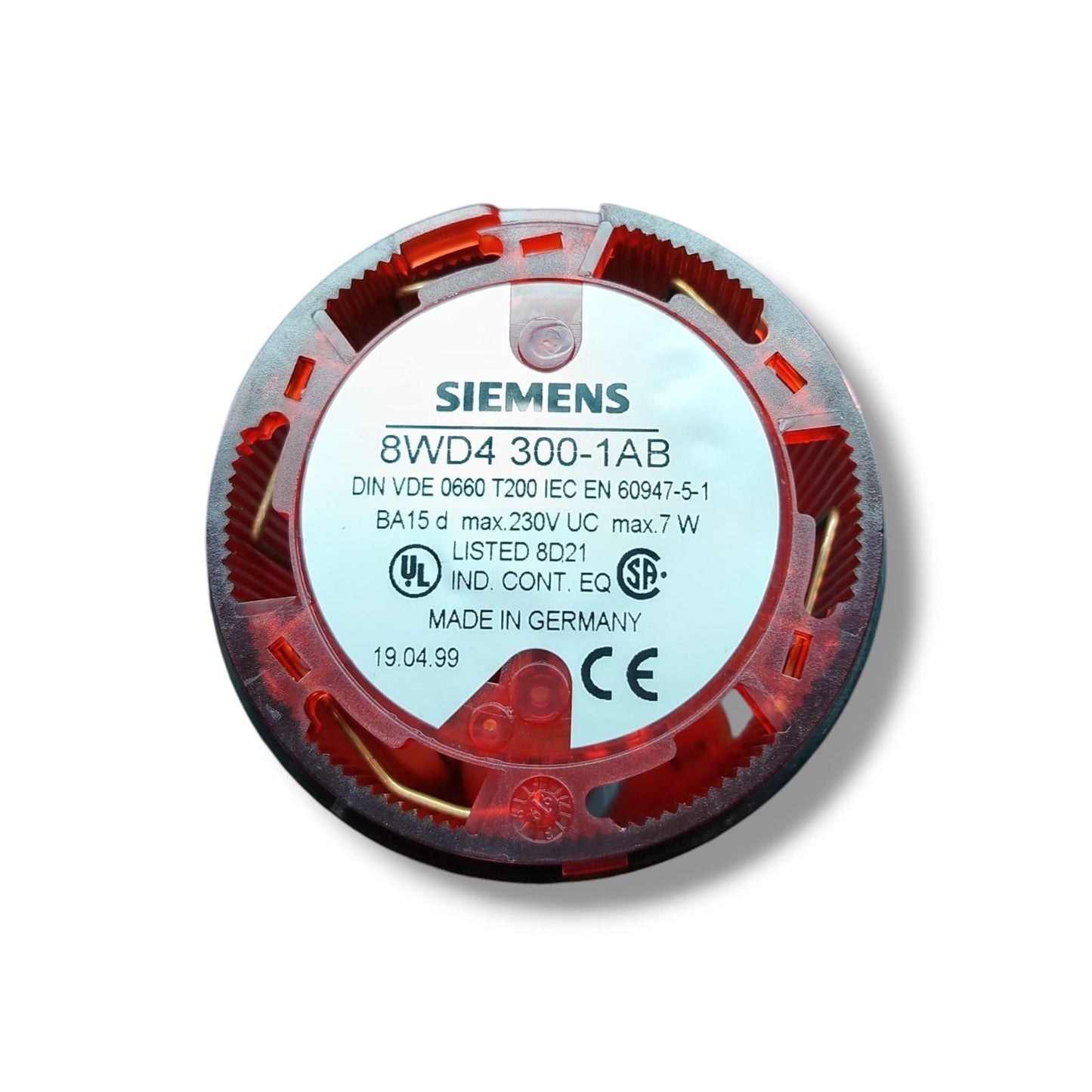 SIEMENS 8WD4 300-1AB ELEMENTO DE LUZ CONTINUA COLOR ROJO